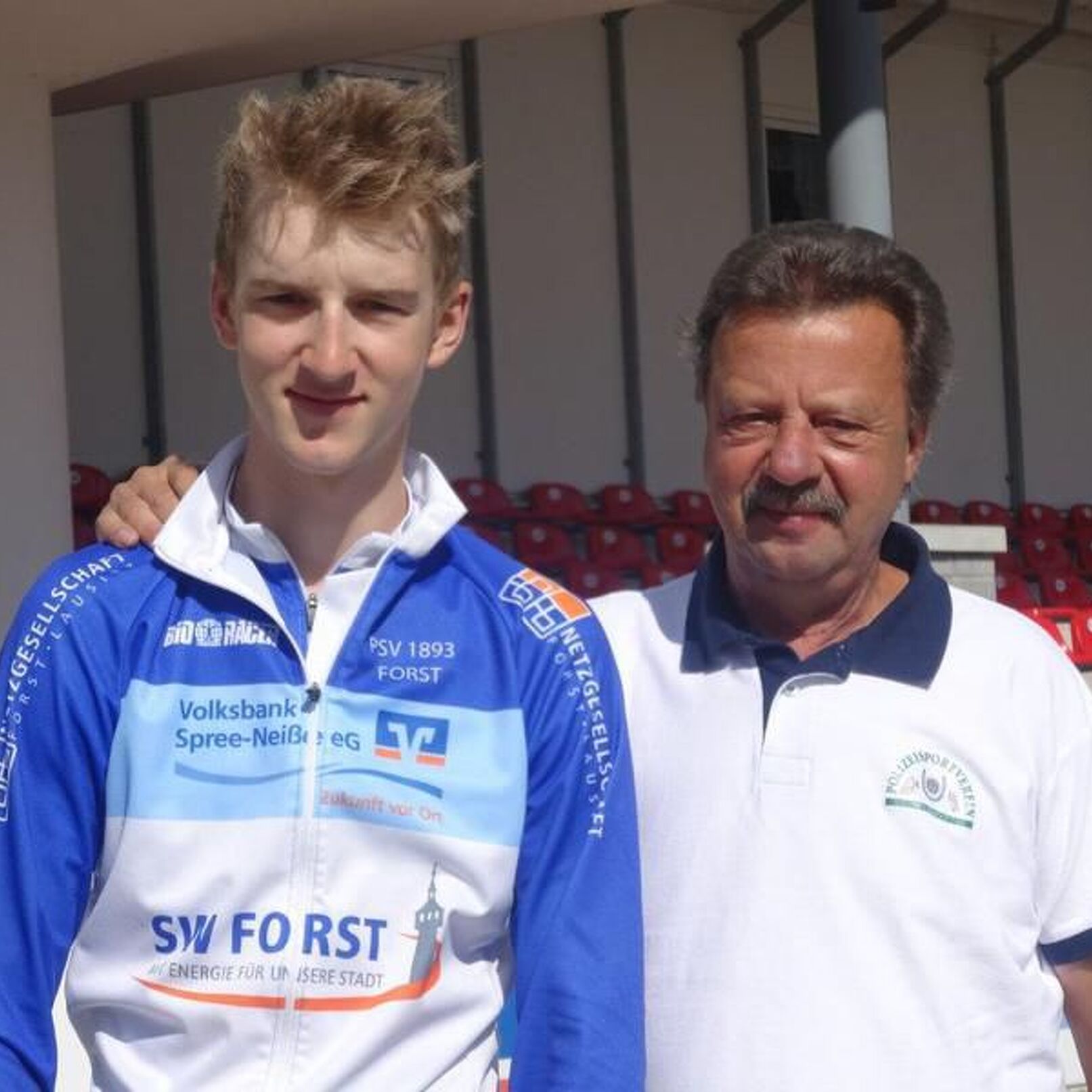 Bastian Flicke und der erste Radsportübungsleiter Andreas Lehmann