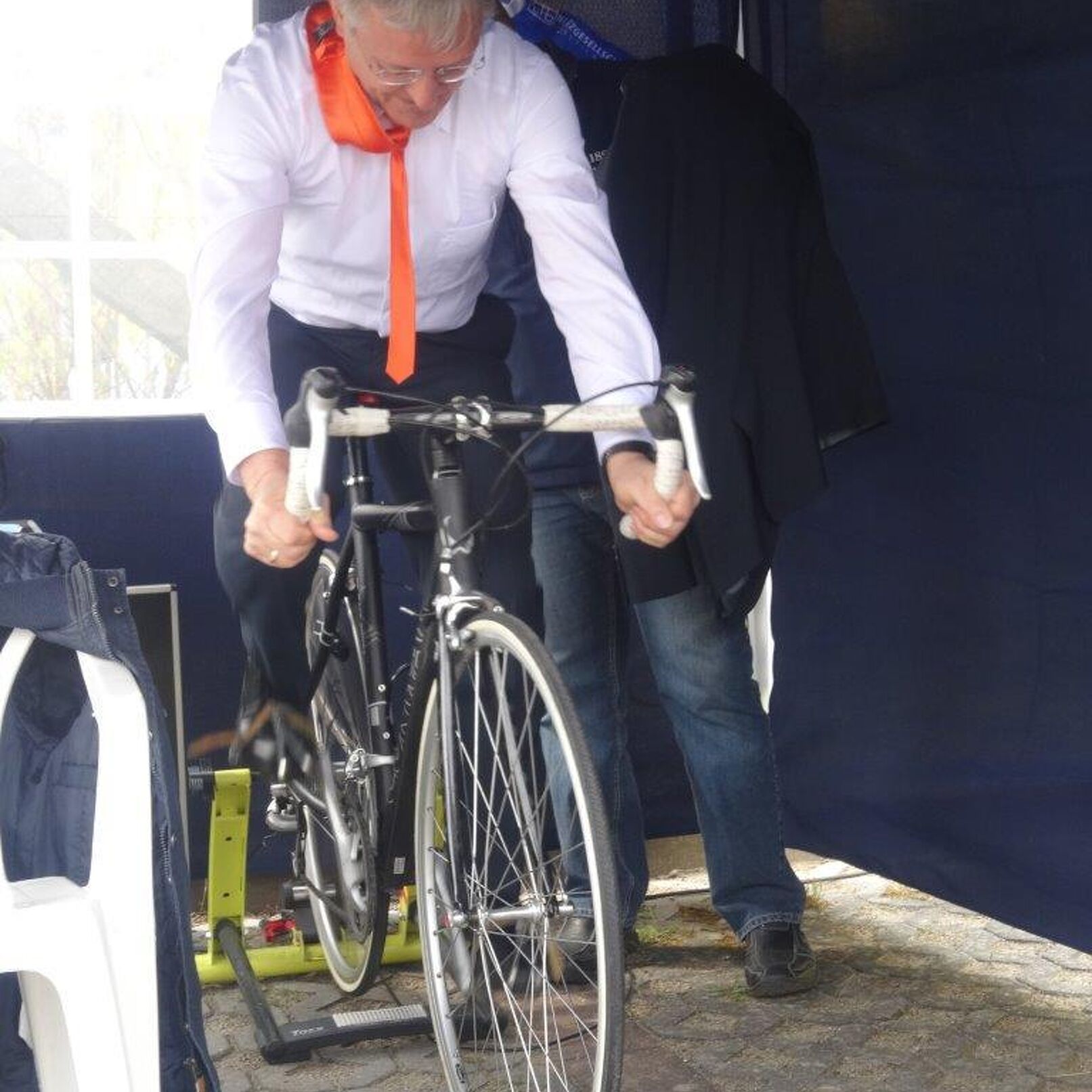 trat gut in die Pedalen, 31 km/h