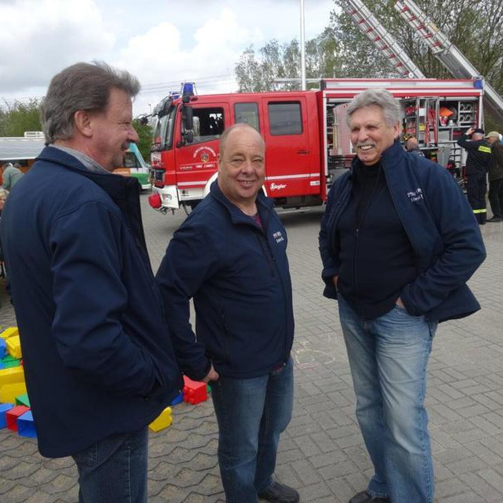 Andreas Lehmann, Andreas Beckmann, Heinz-Walter Spielmann am Radsport-Stand