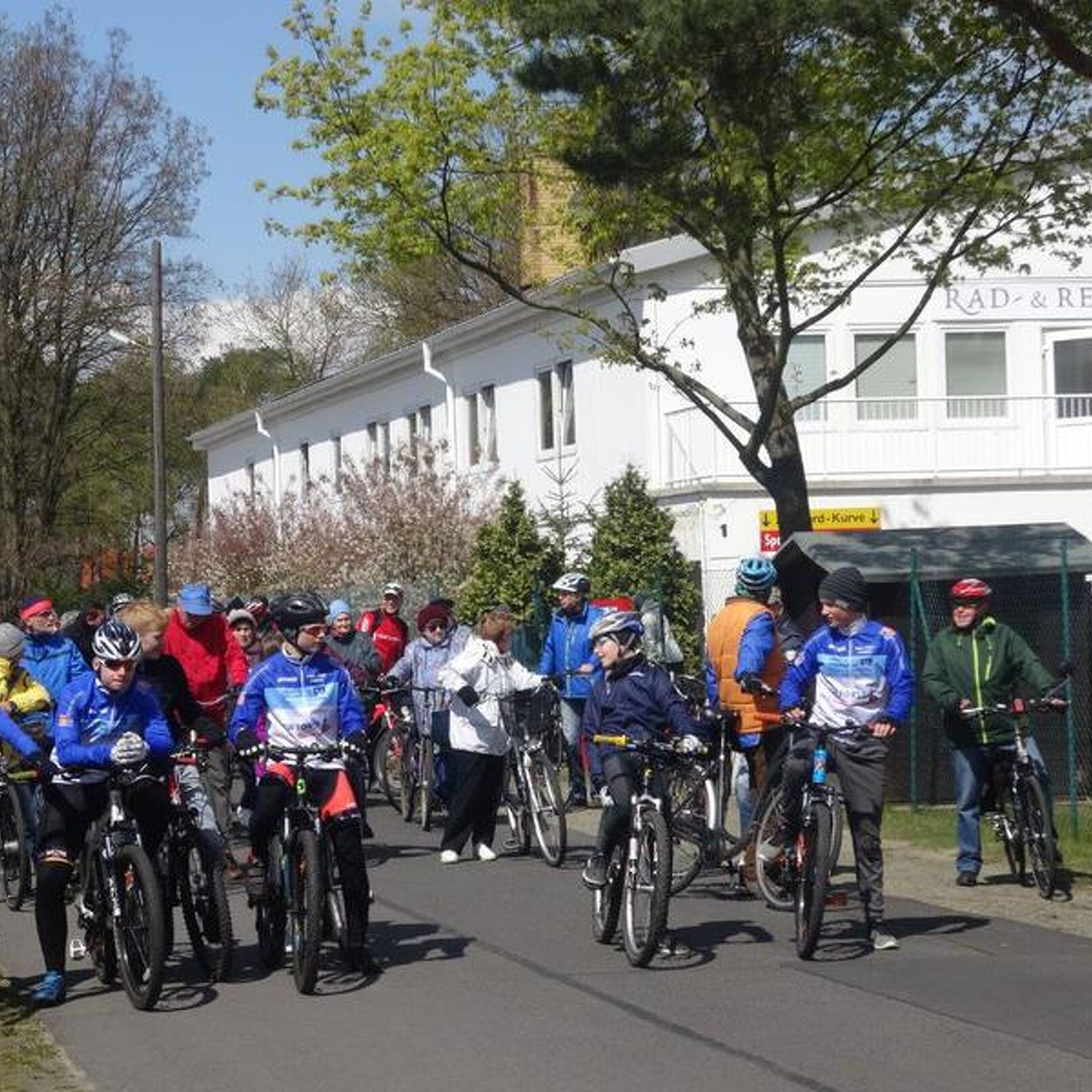 am Start für die 16 und 21 km