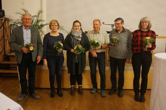Der Vorstand-Klaus Friedrich, Marina Kasper, Maxi Gühler, Dietmar Vogt, Hubert Fiehler, Karin Menzel Foto: Peter Schulz