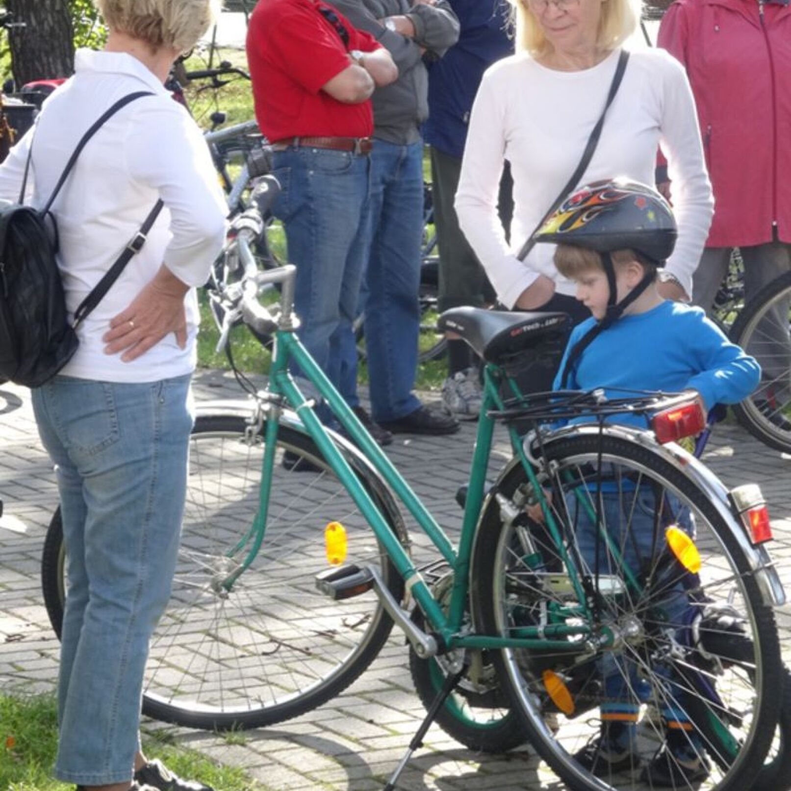 Kleine Radler ganz groß dabei mit eigenem Rad.