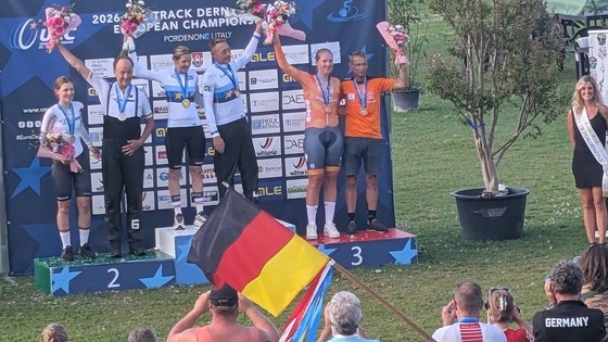 Sieger Steher Frauen, Romy Kasper Europameisterin mit Patrick Wolfrum