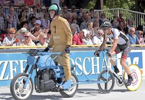 Stefan Schäfer und sein Schrittmacher Peter Bäuerlein zählen zum Favoritenkreis. Foto: Noack